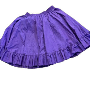 Avondale XL elastic waist circle skirt with bottom ruffle in  plum purple
